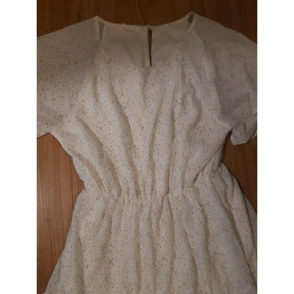 3 for $60 Reb In J 220 Dress Splatter Polka Dot White Flowy - Picture 2 of 4